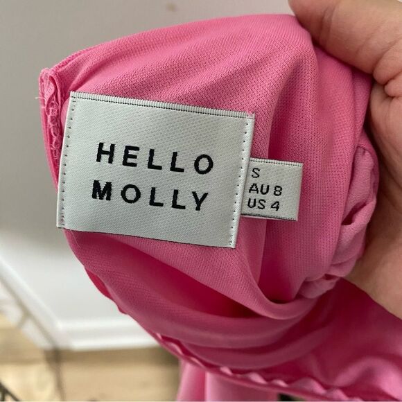 Hello Molly Party It Up Pink Bodycon One Shoulder Dress - Picture 9 of 11